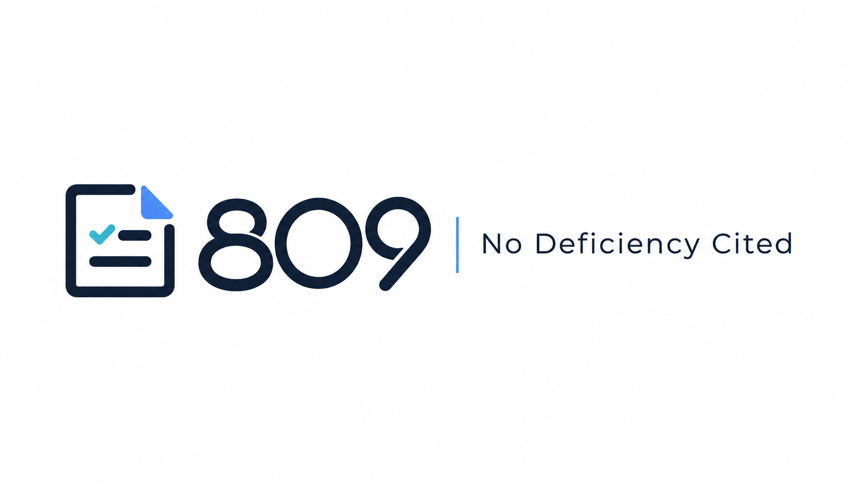 809 — No Deficiency Cited